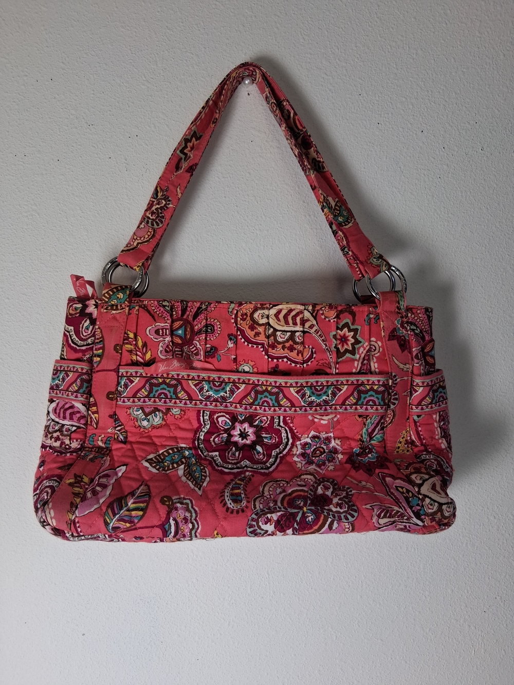 Vera Bradley Call Me Coral Stephanie Quilted Floral Shoulder Bag